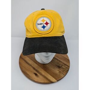 Vintage Pittsburgh Steelers Hat Cap Starter Pro Line NFL Adjustable Black Yellow